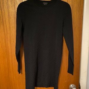 Black theory long sleeve tight dress